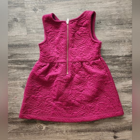 Oshkosh 18 Month Quilted Floral Textured Sleeveless Dress - Picture 2 of 4